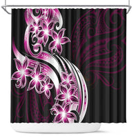 Plumeria Tribal Tattoo Shower Curtain Pink Polynesian Pattern LT9 Pink - Polynesian Pride