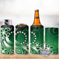 Cook Islands Tattoo 4 in 1 Can Cooler Tumbler Plumeria Polynesian Pattern LT9 - Polynesian Pride