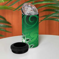 Cook Islands Tattoo 4 in 1 Can Cooler Tumbler Plumeria Polynesian Pattern LT9 - Polynesian Pride
