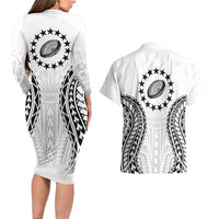 World Rugby Cook Islands Couples Matching Long Sleeve Bodycon Dress and Hawaiian Shirt Kukis Make History LT9 - Polynesian Pride
