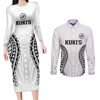 World Rugby Cook Islands Couples Matching Long Sleeve Bodycon Dress and Long Sleeve Button Shirt Kukis Make History - Polynesian Pride