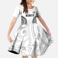 World Rugby Cook Islands Family Matching Off The Shoulder Long Sleeve Dress and Hawaiian Shirt Kukis Make History - Polynesian Pride