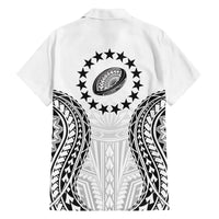 World Rugby Cook Islands Family Matching Off The Shoulder Long Sleeve Dress and Hawaiian Shirt Kukis Make History LT9 - Polynesian Pride