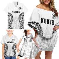 World Rugby Cook Islands Family Matching Off Shoulder Short Dress and Hawaiian Shirt Kukis Make History LT9 - Polynesian Pride