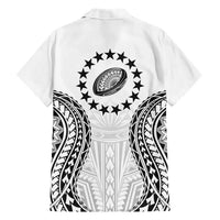 World Rugby Cook Islands Family Matching Short Sleeve Bodycon Dress and Hawaiian Shirt Kukis Make History - Polynesian Pride