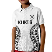 World Rugby Cook Islands Kid Polo Shirt Kukis Make History LT9 Kid White - Polynesian Pride