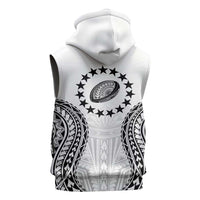 World Rugby Cook Islands Sleeveless Zip Hoodie Kukis Make History - Polynesian Pride