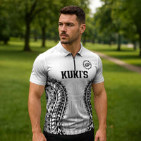 World Rugby Cook Islands Zipper Polo Shirt Kukis Make History - Polynesian Pride