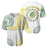 World Rugby Cook Islands Baseball Jersey White Polynesian Tribal Pattern - Polynesian Pride