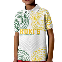 World Rugby Cook Islands Kid Polo Shirt White Polynesian Tribal Pattern LT9 Kid White - Polynesian Pride