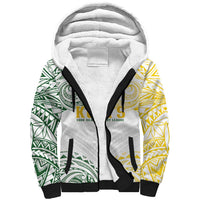 World Rugby Cook Islands Sherpa Hoodie White Polynesian Tribal Pattern - Polynesian Pride
