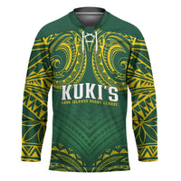 World Rugby Cook Islands Hockey Jersey Green Polynesian Tribal Pattern LT9 Unisex Green - Polynesian Pride