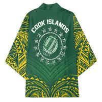 World Rugby Cook Islands Kimono Green Polynesian Tribal Pattern - Polynesian Pride