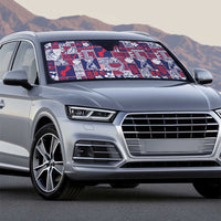 Guam Felis Pasgua Auto Sun Shade Pacific Patchwork Xmas Vibes - Polynesian Pride