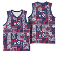 Guam Felis Pasgua Basketball Jersey Pacific Patchwork Xmas Vibes - Polynesian Pride