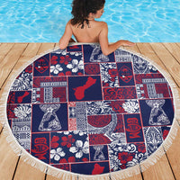 Guam Felis Pasgua Beach Blanket Pacific Patchwork Xmas Vibes - Polynesian Pride