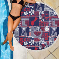 Guam Felis Pasgua Beach Blanket Pacific Patchwork Xmas Vibes - Polynesian Pride