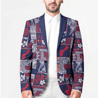 Guam Felis Pasgua Blazer Pacific Patchwork Xmas Vibes - Polynesian Pride