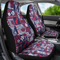 Guam Felis Pasgua Car Seat Cover Pacific Patchwork Xmas Vibes - Polynesian Pride