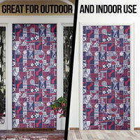 Guam Felis Pasgua Door Cover Pacific Patchwork Xmas Vibes - Polynesian Pride