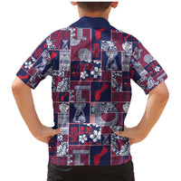 Guam Felis Pasgua Family Matching Mermaid Dress and Hawaiian Shirt Pacific Patchwork Xmas Vibes - Polynesian Pride