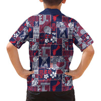 Guam Felis Pasgua Family Matching Puletasi and Hawaiian Shirt Pacific Patchwork Xmas Vibes - Polynesian Pride