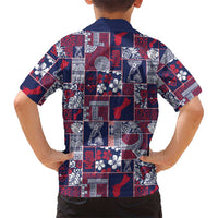 Guam Felis Pasgua Family Matching Puletasi and Hawaiian Shirt Pacific Patchwork Xmas Vibes LT9 - Polynesian Pride