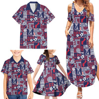 Guam Felis Pasgua Family Matching Summer Maxi Dress and Hawaiian Shirt Pacific Patchwork Xmas Vibes LT9 - Polynesian Pride