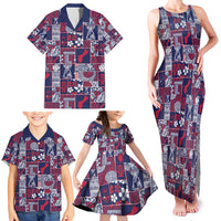 Guam Felis Pasgua Family Matching Tank Maxi Dress and Hawaiian Shirt Pacific Patchwork Xmas Vibes LT9 - Polynesian Pride