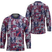 Guam Felis Pasgua Hockey Jersey Pacific Patchwork Xmas Vibes - Polynesian Pride