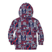 Guam Felis Pasgua Kid Hoodie Pacific Patchwork Xmas Vibes - Polynesian Pride