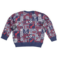 Guam Felis Pasgua Kid Ugly Christmas Sweater Pacific Patchwork Xmas Vibes - Polynesian Pride