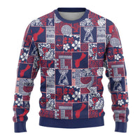 Guam Felis Pasgua Ugly Christmas Sweater Pacific Patchwork Xmas Vibes - Polynesian Pride