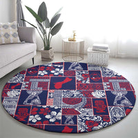Guam Felis Pasgua Round Carpet Pacific Patchwork Xmas Vibes - Polynesian Pride