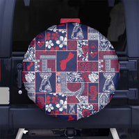 Guam Felis Pasgua Spare Tire Cover Pacific Patchwork Xmas Vibes - Polynesian Pride