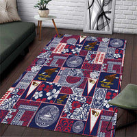 Manuia le Kerisimasi American Samoa Area Rug Pacific Patchwork Xmas Vibes - Polynesian Pride