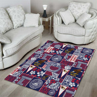 Manuia le Kerisimasi American Samoa Area Rug Pacific Patchwork Xmas Vibes - Polynesian Pride