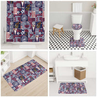 Manuia le Kerisimasi American Samoa Bathroom Set Pacific Patchwork Xmas Vibes - Polynesian Pride