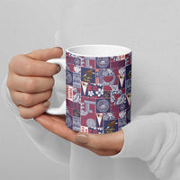 Manuia le Kerisimasi American Samoa Ceramic Mug Pacific Patchwork Xmas Vibes - Polynesian Pride