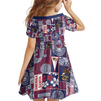 Manuia le Kerisimasi American Samoa Family Matching Off Shoulder Maxi Dress and Hawaiian Shirt Pacific Patchwork Xmas Vibes - Polynesian Pride