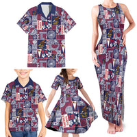 Manuia le Kerisimasi American Samoa Family Matching Tank Maxi Dress and Hawaiian Shirt Pacific Patchwork Xmas Vibes LT9 - Polynesian Pride