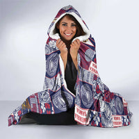Manuia le Kerisimasi American Samoa Hooded Blanket Pacific Patchwork Xmas Vibes - Polynesian Pride