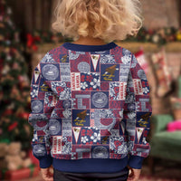 Manuia le Kerisimasi American Samoa Kid Ugly Christmas Sweater Pacific Patchwork Xmas Vibes - Polynesian Pride