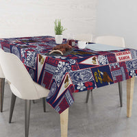 Manuia le Kerisimasi American Samoa Tablecloth Pacific Patchwork Xmas Vibes - Polynesian Pride