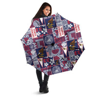 Manuia le Kerisimasi American Samoa Umbrella Pacific Patchwork Xmas Vibes - Polynesian Pride