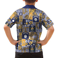 Ekamawir omo Nauru Family Matching Long Sleeve Bodycon Dress and Hawaiian Shirt Pacific Patchwork Xmas Vibes LT9 - Polynesian Pride