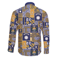 Ekamawir omo Nauru Family Matching Long Sleeve Bodycon Dress and Hawaiian Shirt Pacific Patchwork Xmas Vibes LT9 - Polynesian Pride