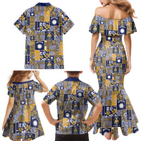 Ekamawir omo Nauru Family Matching Mermaid Dress and Hawaiian Shirt Pacific Patchwork Xmas Vibes LT9 - Polynesian Pride