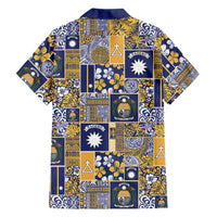 Ekamawir omo Nauru Family Matching Off Shoulder Maxi Dress and Hawaiian Shirt Pacific Patchwork Xmas Vibes LT9 - Polynesian Pride