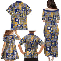Ekamawir omo Nauru Family Matching Puletasi and Hawaiian Shirt Pacific Patchwork Xmas Vibes LT9 - Polynesian Pride
